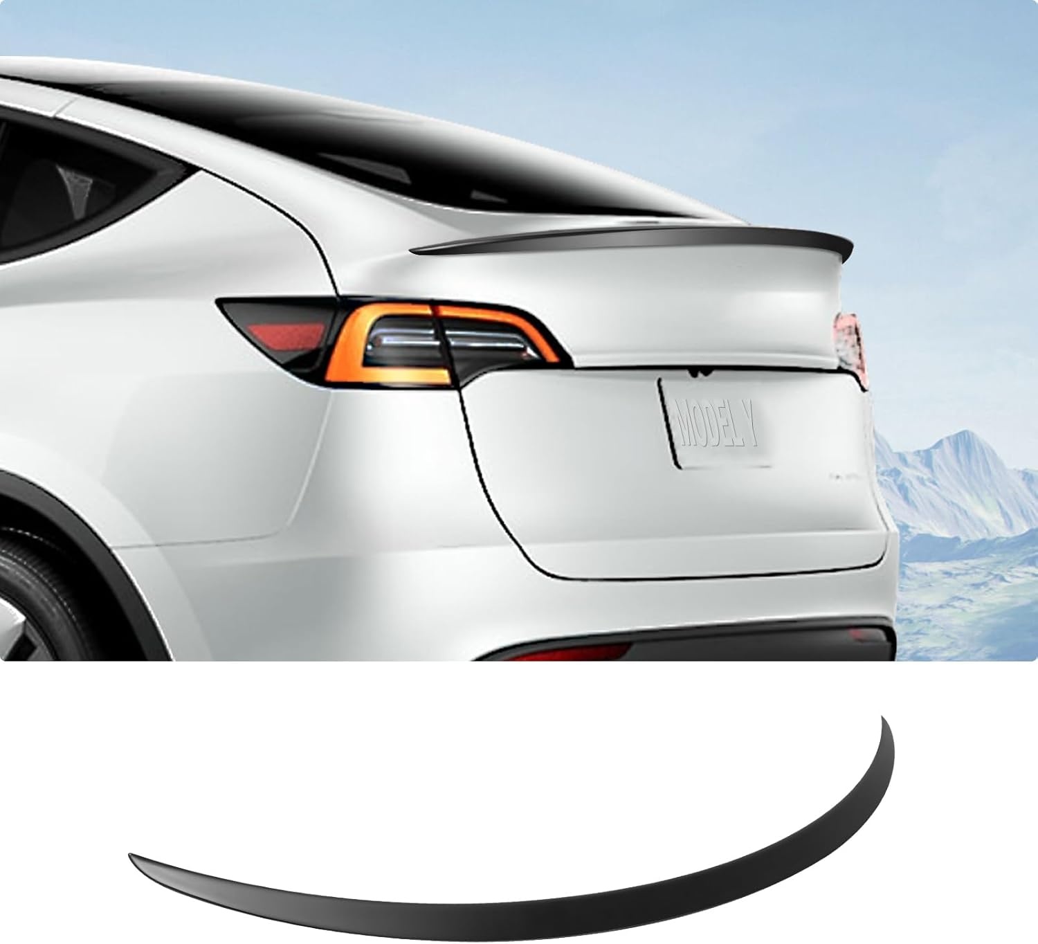 BASENOR Achterspoiler Tesla Model Y - Mat Zwart - 30% Korting