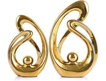 XMGZQ Gouden Decor Accent | Porselein Abstract Beeld | 30% Korting