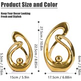 XMGZQ Gouden Decor Accent | Porselein Abstract Beeld | 30% Korting