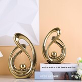 XMGZQ Gouden Decor Accent | Porselein Abstract Beeld | 30% Korting