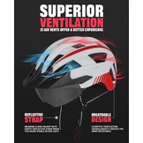 VICTGOAL Fietshelm met Magneet Vizier | 30% Korting