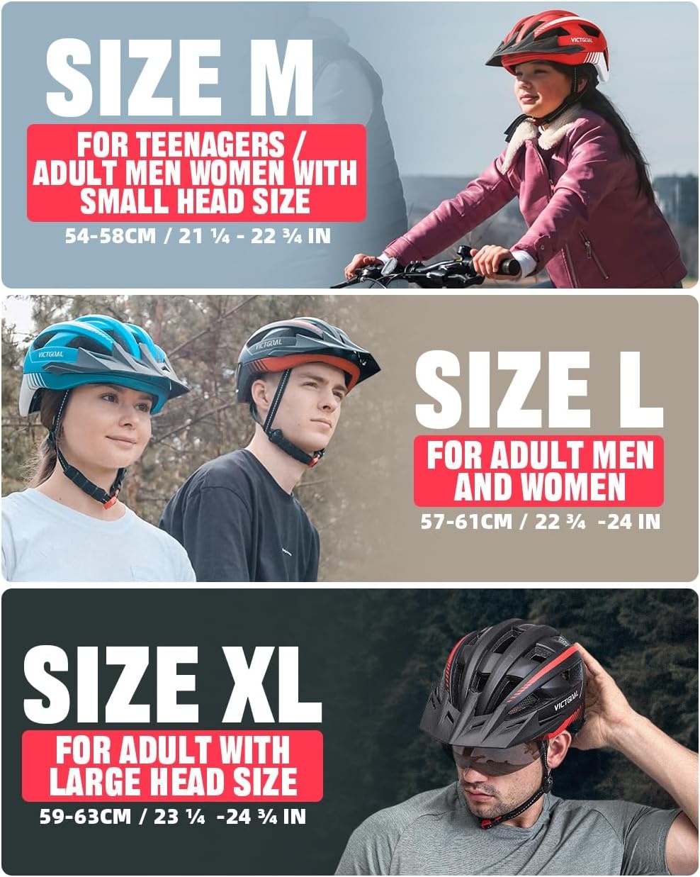 VICTGOAL Fietshelm met Magneet Vizier | 30% Korting