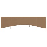 vidaXL Windscherm 5-panelen Taupe (600x160cm) - 55% Korting!