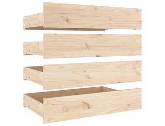 vidaXL Bedlades 4 st - Massief Grenenhout | 35% Korting