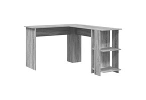 vidaXL Hoekbureau met Opslag - Grijs Sonoma - Nu 30% Korting!