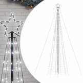 vidaXL LED-kerstboom 500 cm, 1534 LEDs koud wit - 35% KORTING!