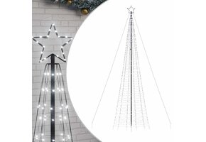 vidaXL LED-kerstboom 500 cm, 1534 LEDs koud wit - 35% KORTING!
