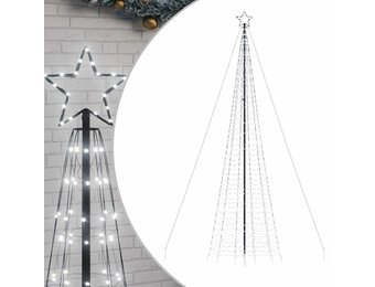 vidaXL LED-kerstboom 500 cm, 1534 LEDs koud wit - 35% KORTING!