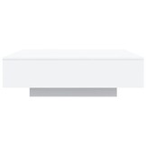 vidaXL Salontafel met LED - 100x100x31 cm Wit | 35% Korting