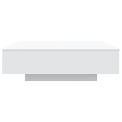 vidaXL Salontafel met LED - 100x100x31 cm Wit | 35% Korting