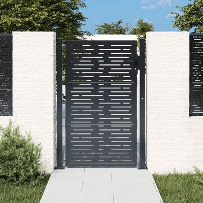 vidaXL Poort 105x155cm Staal Antraciet | Nu 60% Korting!