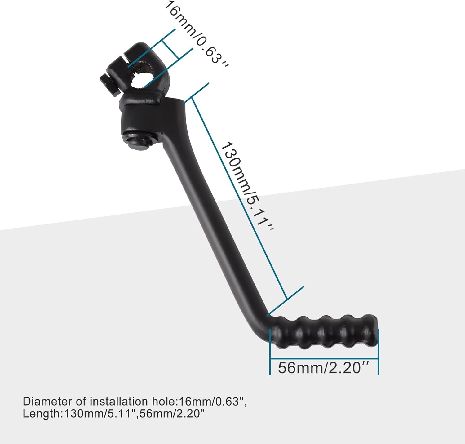 GOOFIT 16mm Kickstart Lever Pedal Zwart Verstelbare Vervanging Voor 50cc 70cc 90cc 110cc 125cc 150cc Pit Bike Dirt Bike
