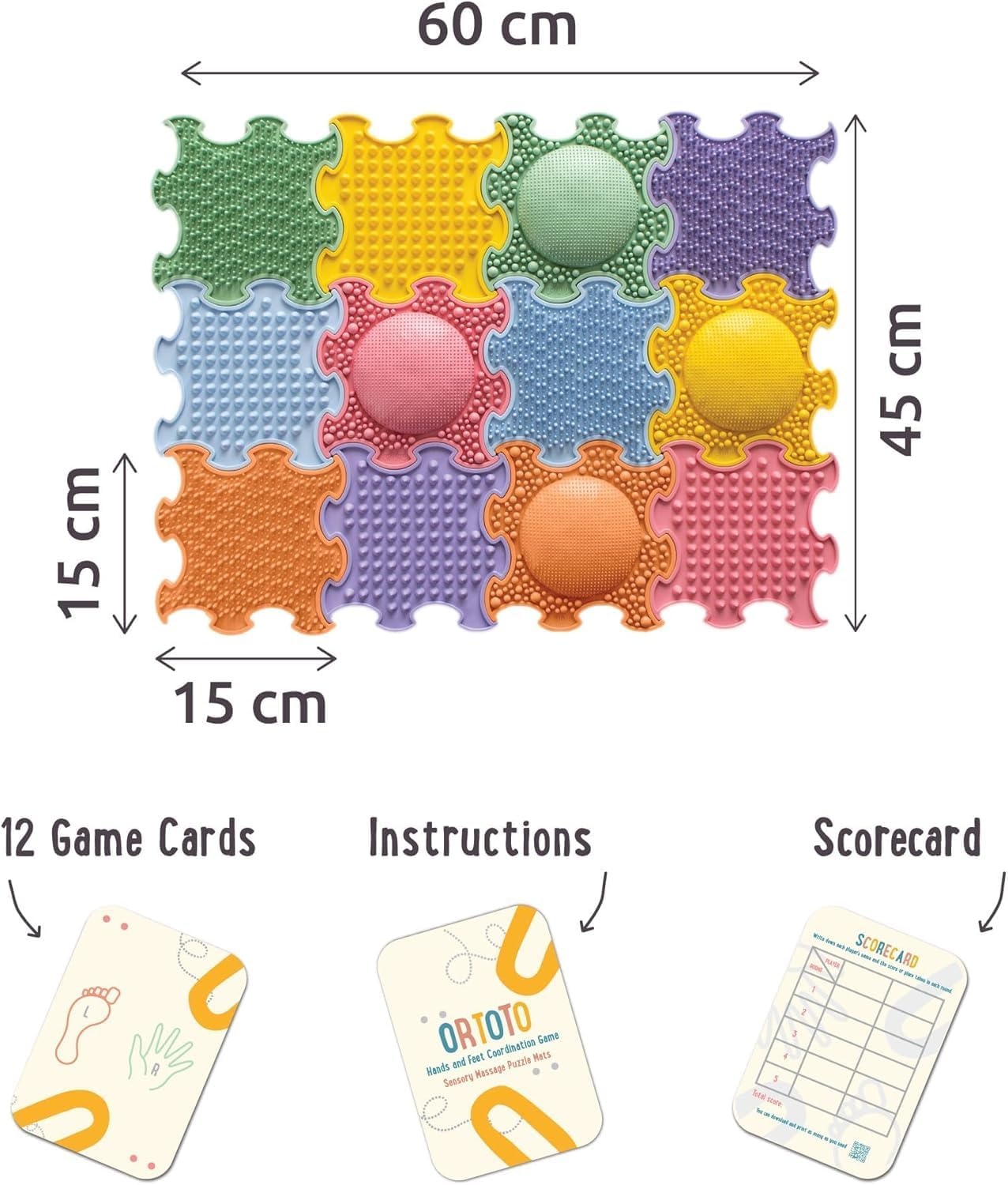 ORTOTO Coördinatiespel | In elkaar grijpende Speelmat | 40% Korting