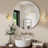 BEAUTYPEAK Ronde Wandspiegel 50cm - Elegant Aluminium | 30% Korting
