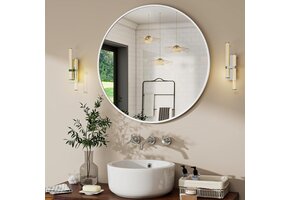 BEAUTYPEAK Ronde Wandspiegel 50cm - Elegant Aluminium | 30% Korting