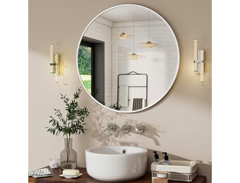 BEAUTYPEAK Ronde Wandspiegel 50cm - Elegant Aluminium | 30% Korting