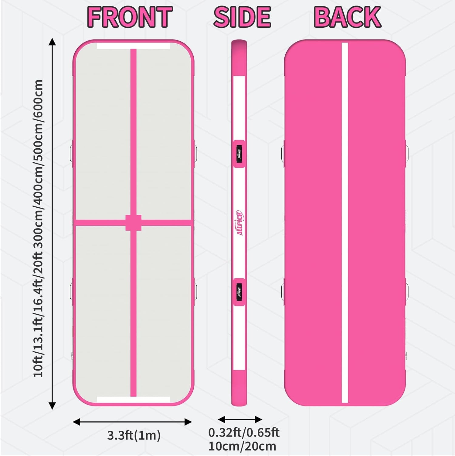 ALLPICK Gym Mat 75cm - 30% Korting! Ideaal voor Gym, Yoga & Tumbling