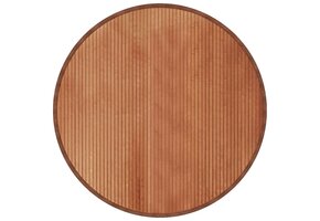 vidaXL Bamboe Vloerkleed Rond 100cm Bruin - 65% Korting!