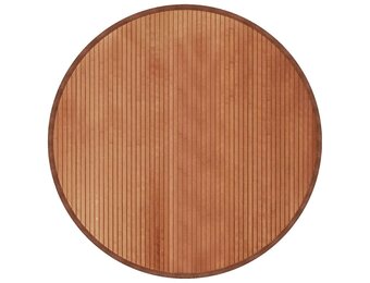 vidaXL Bamboe Vloerkleed Rond 100cm Bruin - 65% Korting!