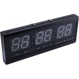 ZJchao Wandklok Blauw - Grote Cijfers, Kalender & Temperatuur - 30% Korting!