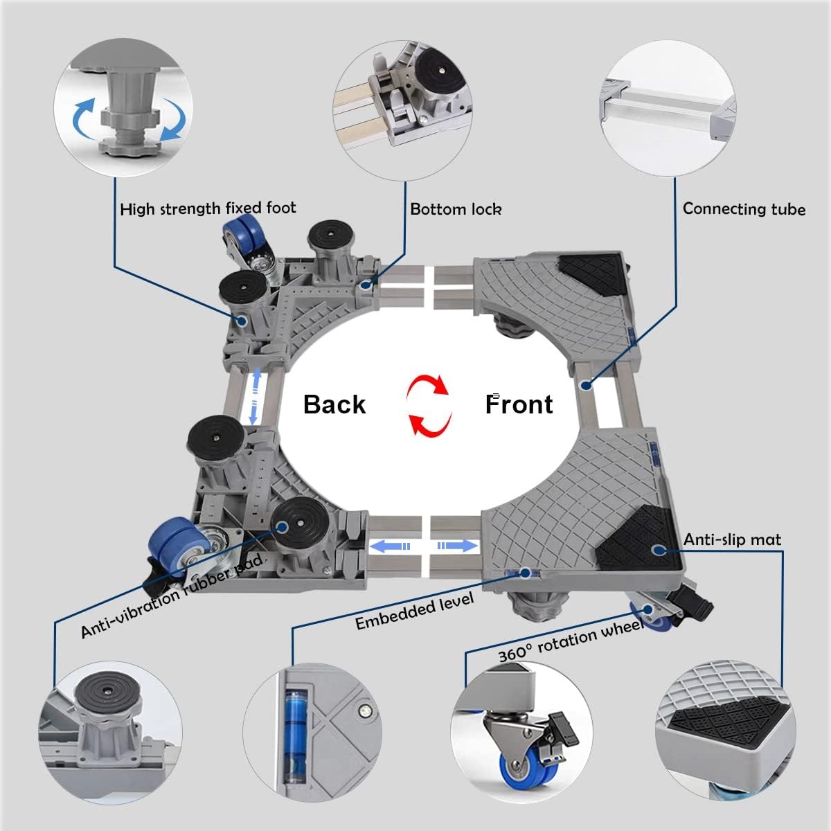 NIUXX Wasmachinebasis met Wielen - 35% Korting!