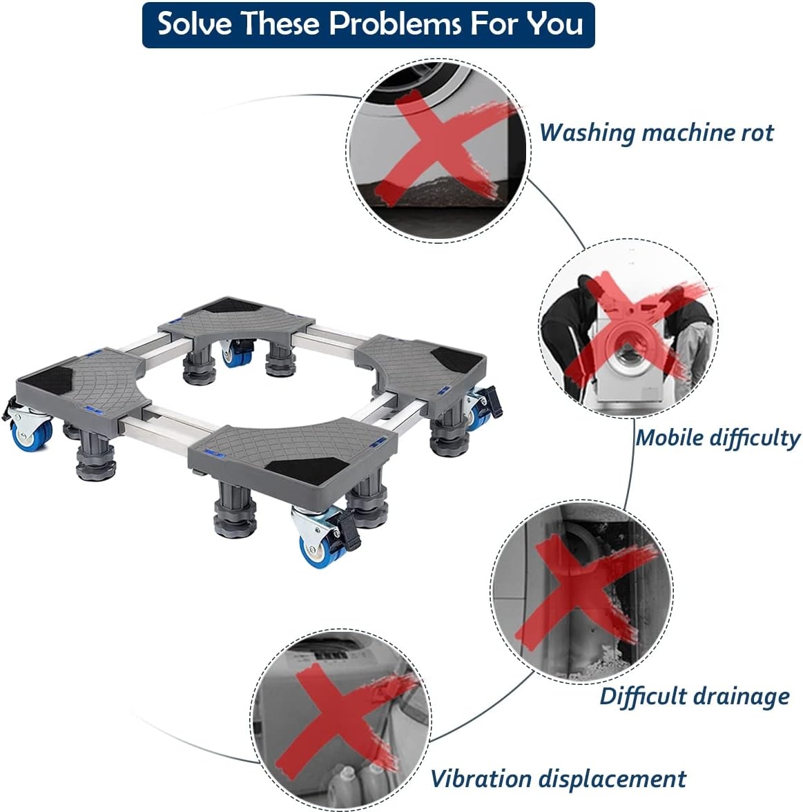 NIUXX Wasmachinebasis met Wielen - 35% Korting!