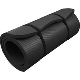 Fitnessmat Sportmat met draagriem - 185x100x1cm - Zwart - 35% Korting!