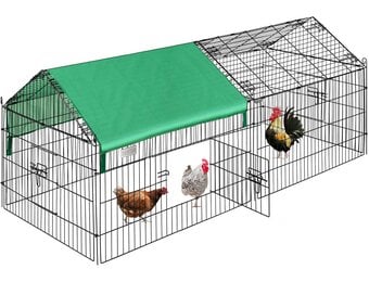 DEStar Kip & Konijnenhok 181cm - Opvouwbaar Metalen Dierverblijf - 30% Korting!