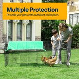 DEStar Kip & Konijnenhok 181cm - Opvouwbaar Metalen Dierverblijf - 30% Korting!