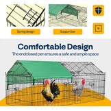 DEStar Kip & Konijnenhok 181cm - Opvouwbaar Metalen Dierverblijf - 30% Korting!