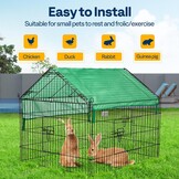 DEStar Kip & Konijnenhok 181cm - Opvouwbaar Metalen Dierverblijf - 30% Korting!