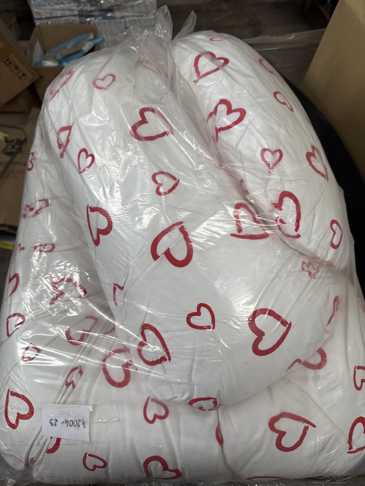 Voedingskussen 100% Katoen - Rode Harten - 40% Korting