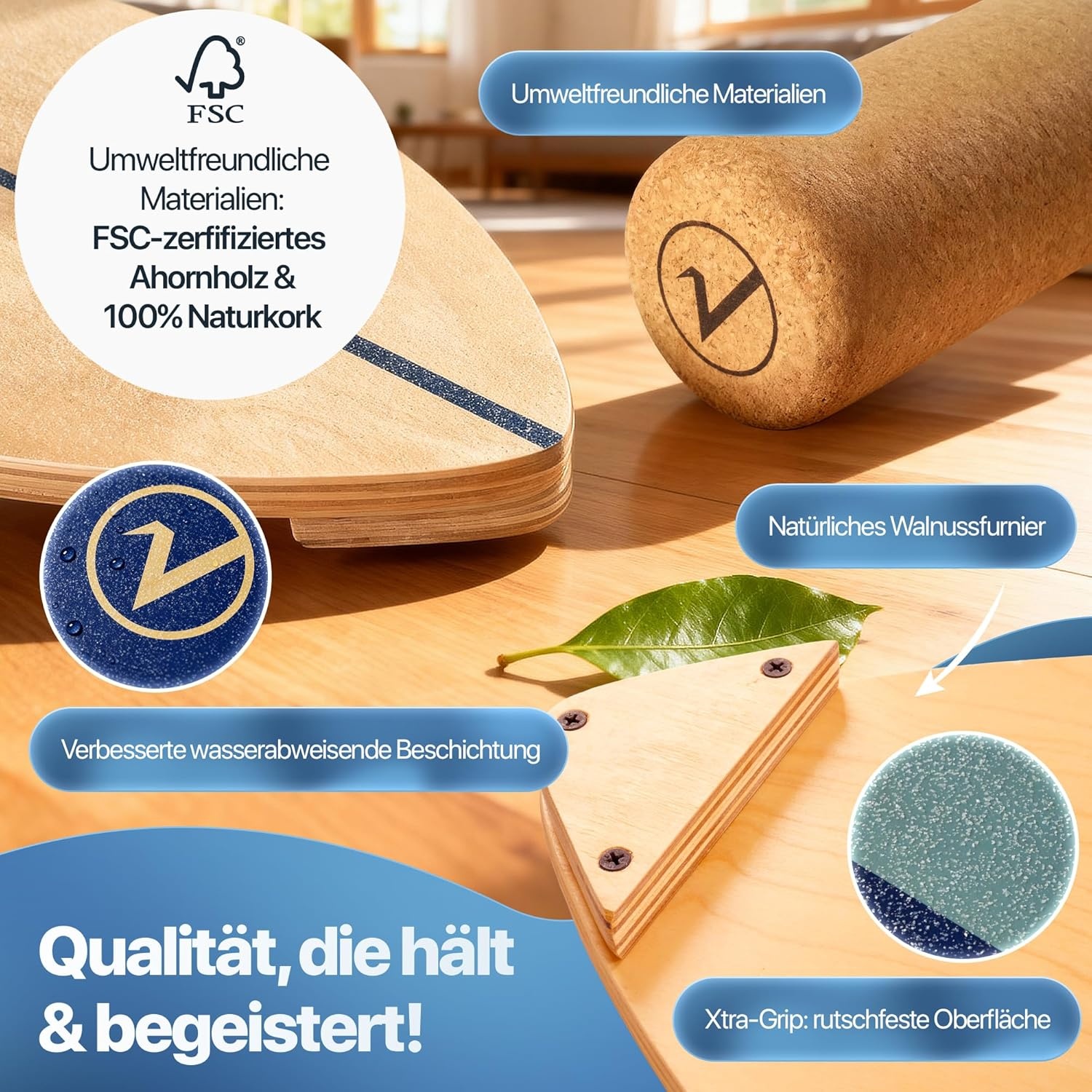 Valuents Balansbord Surfplank met Rol - Nu 35% Korting!