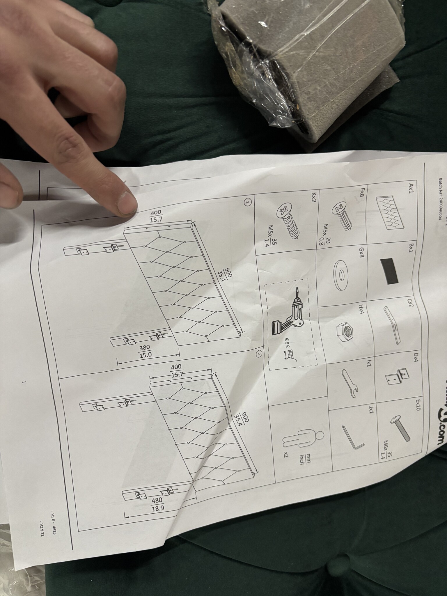 vidaXL Hoofdbord Fluweel Donkergroen 90x7x78/88 cm - 60% Korting!