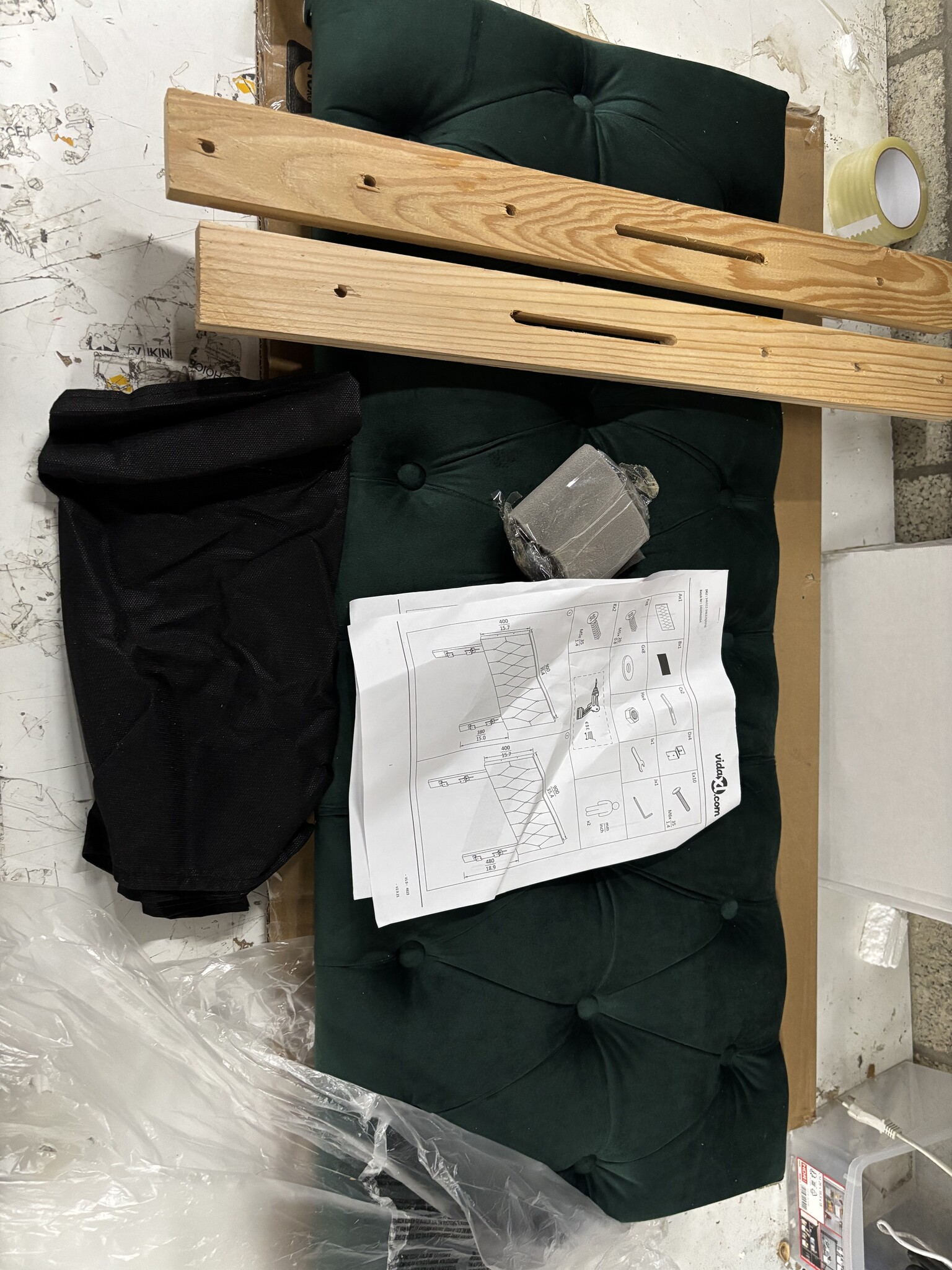 vidaXL Hoofdbord Fluweel Donkergroen 90x7x78/88 cm - 60% Korting!