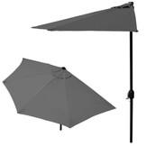 Balkonparasol Grijs 240 cm met Zwengel - 55% Korting!