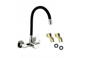 Flexibele Wand Keukenkraan - Zwart - 57% Korting + Montage Set