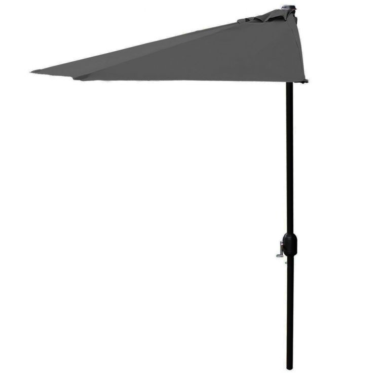 Balkonparasol Grijs 240 cm met Zwengel - 55% Korting!