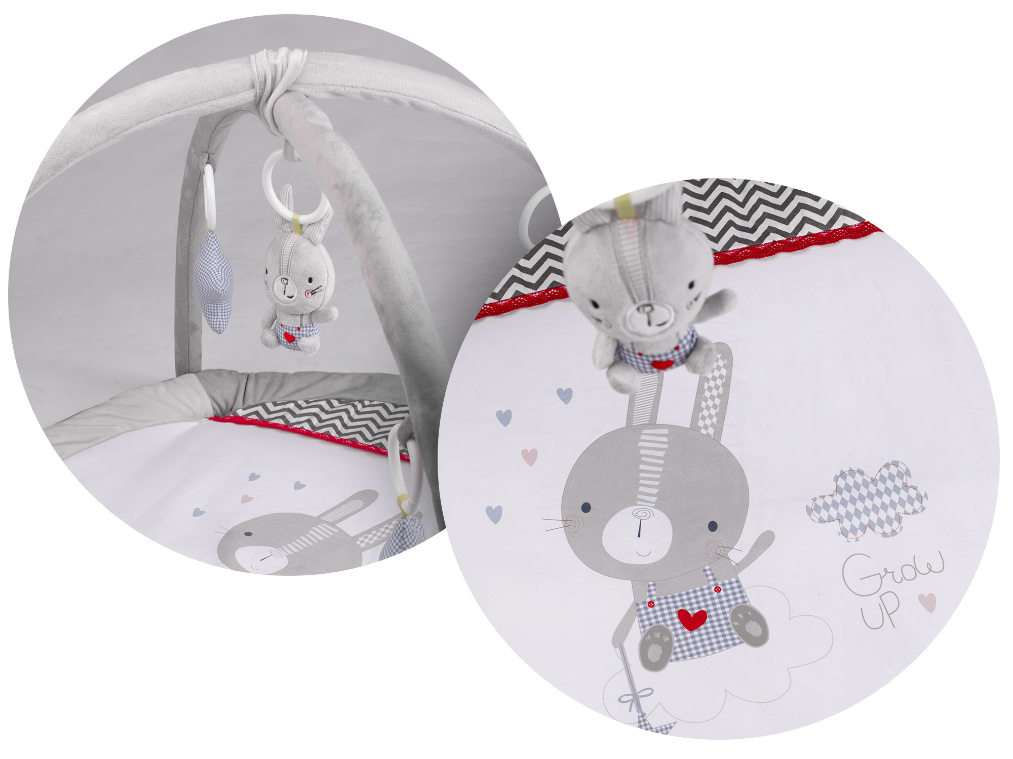 Babygym Konijn - 90x45cm - Grijs - 35% Korting!
