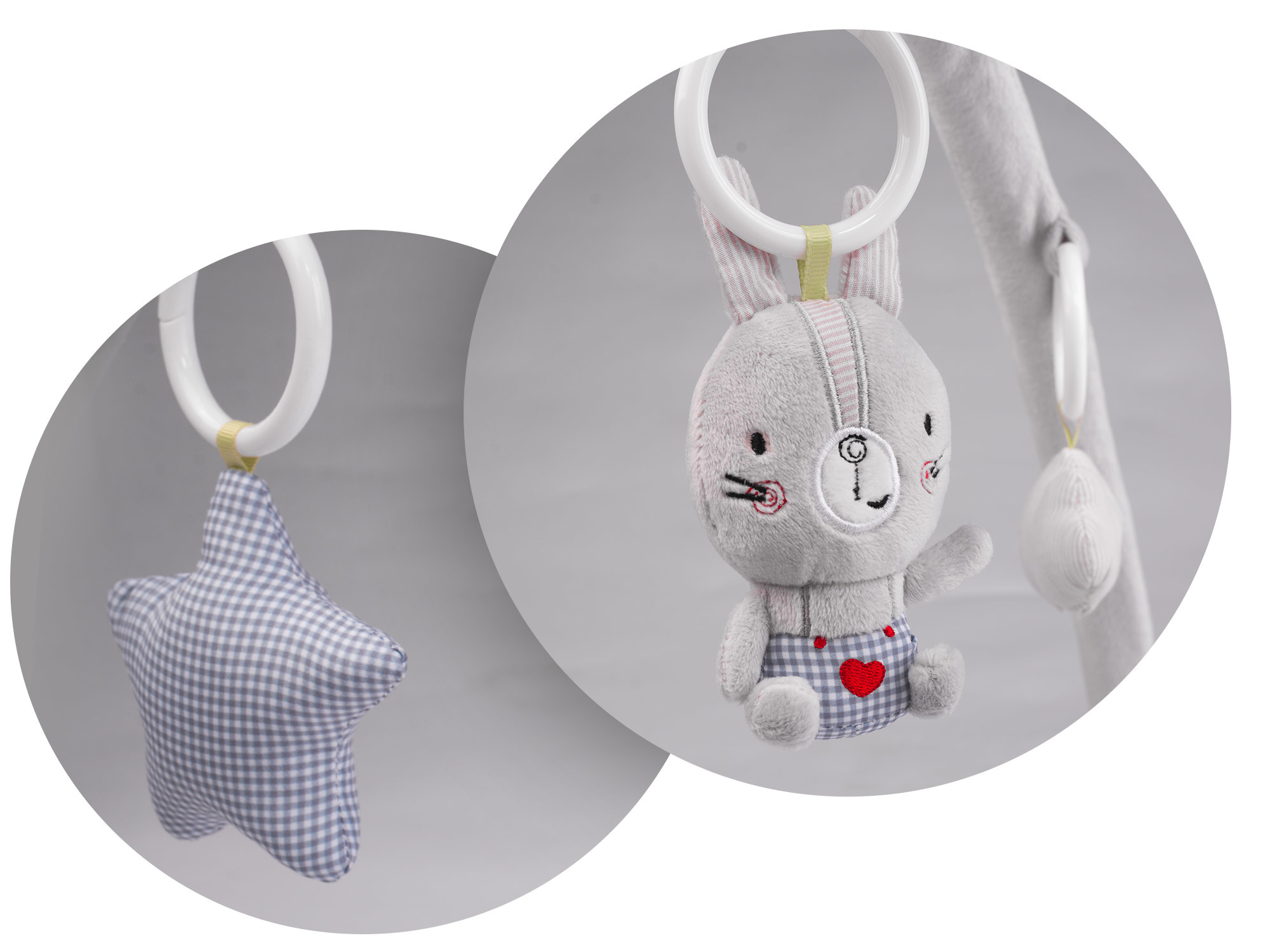 Babygym Konijn - 90x45cm - Grijs - 35% Korting!