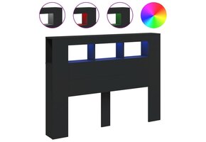 vidaXL Hoofdeinde met LED Zwart - 74% Korting!