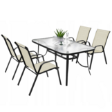 Stapelbare Tuinstoel Beige - 35% Korting - 90x54x69cm