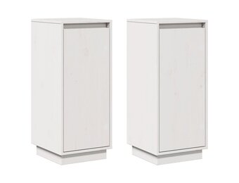 vidaXL Dressoirs Grenenhout Wit (2 stuks) - 60% Korting!