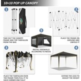 TOOLUCK 10x10 Pop-up Luifelpartytent - Waterdicht & UV-bescherming - 30% Korting