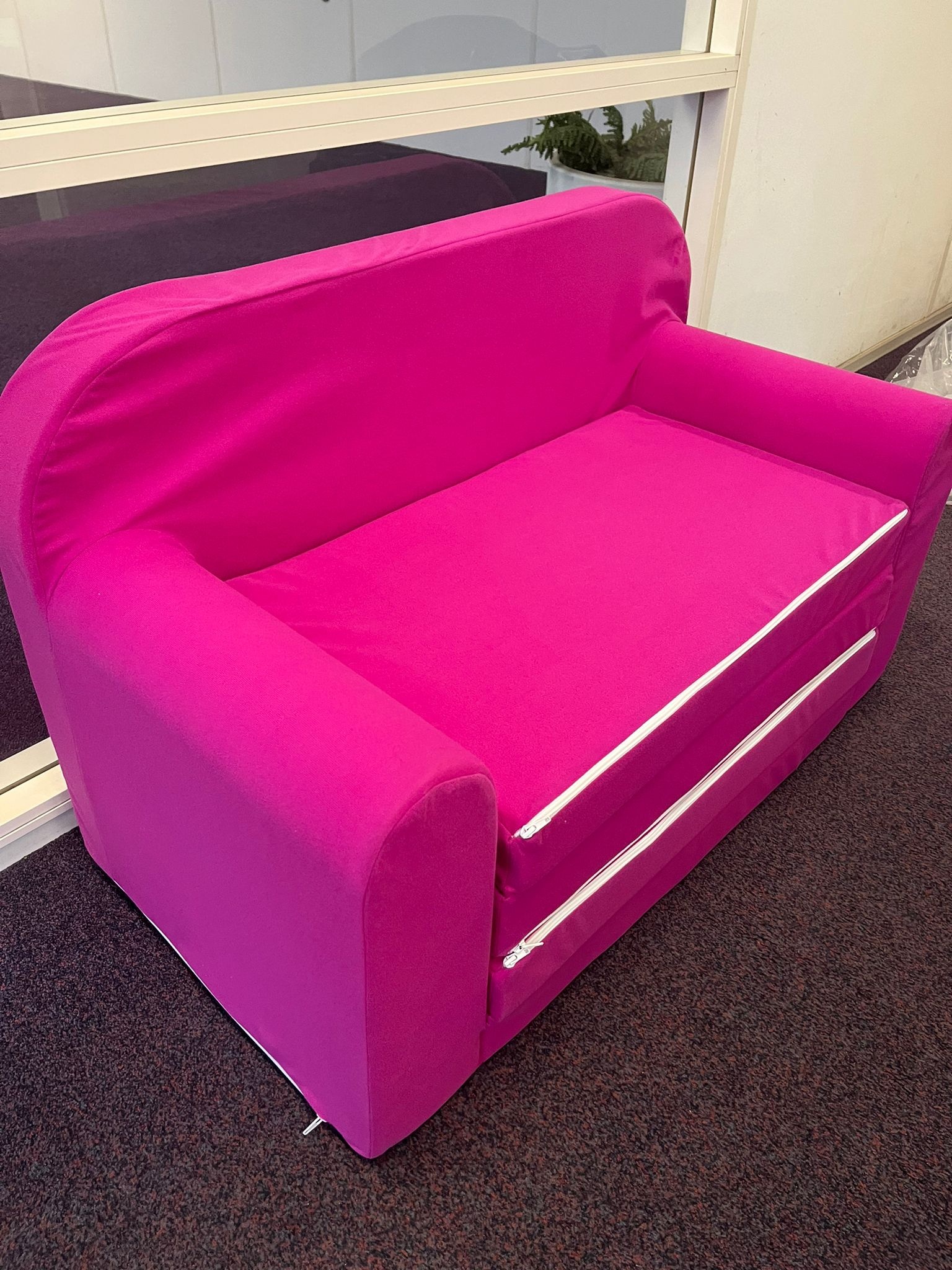 Kinderbankje  - splaapbank voor kinderkamer - 170x100cm - roze