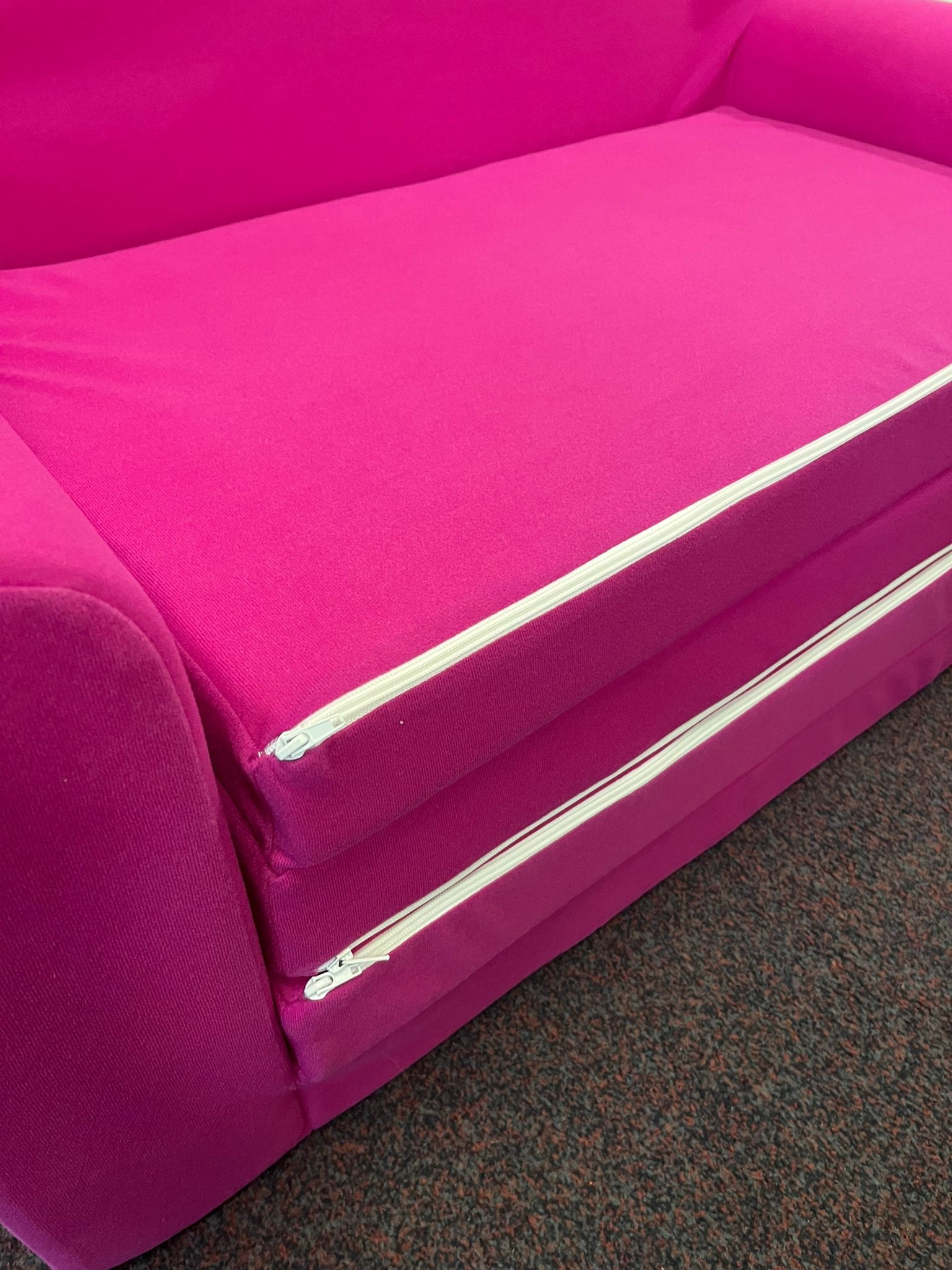 Kinderbankje  - splaapbank voor kinderkamer - 170x100cm - roze