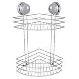 Badkamer Hoekplank Staal met Zuignap - 35% Korting