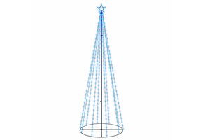 vidaXL Kegelkerstboom Blauw 310 LED's 300cm - Nu 65% Korting!