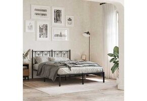 vidaXL Hoofdbord Metaal Zwart 135 cm - 76% Korting