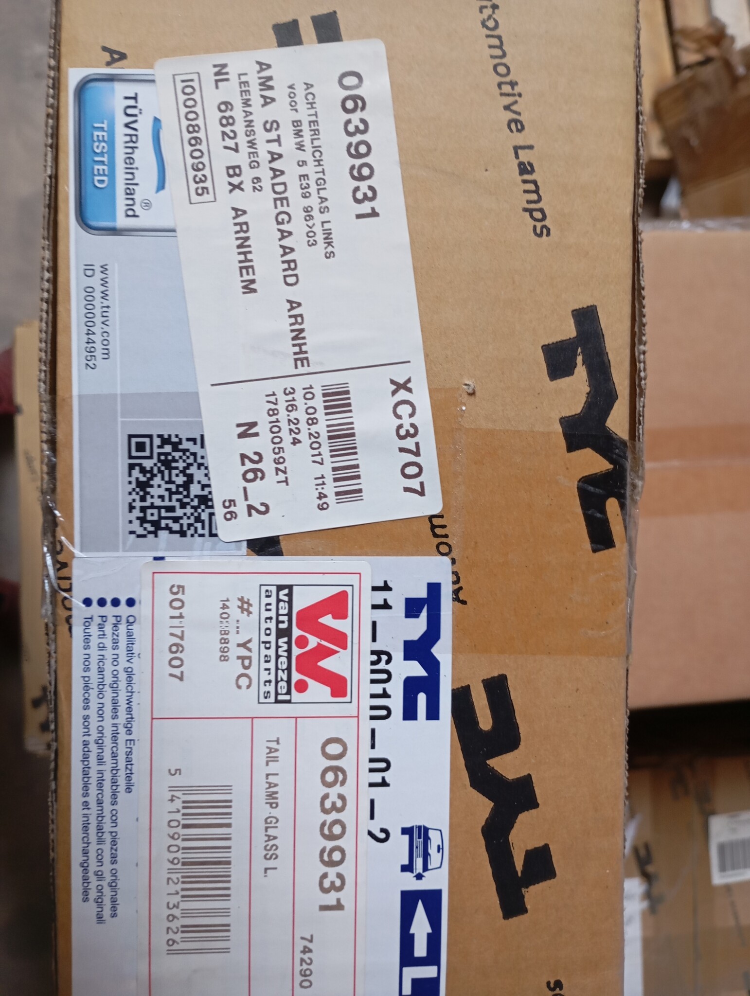 Achterlicht links voor BMW 5 Serie (E39) (1995 - 2003)